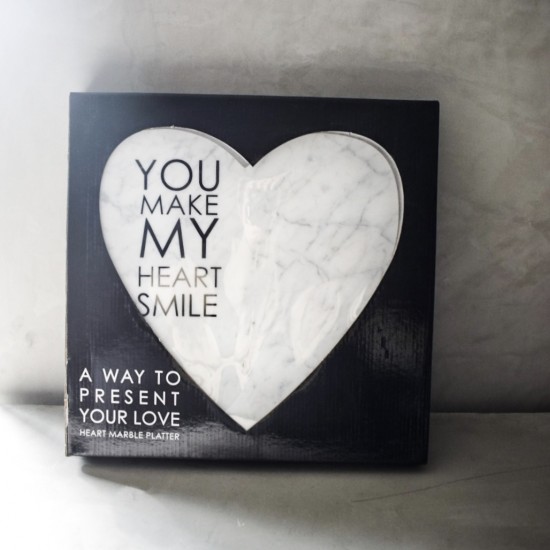 HEART MARBLE BOARD /YOU MAKE MY HEART SMILE