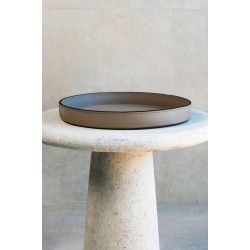 LEATHER TRAY- LIGHT KHA 