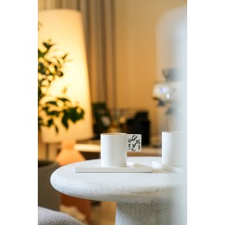 CERAMIC MUG WITH COASTER /ممكن امخمخ